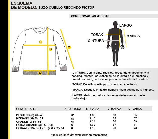 Cuello Redondo Medidas Buzo Buzo Cuello Redondo Pictor Marshall Moffat
